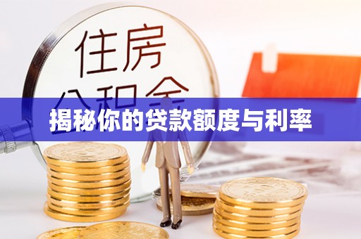 都昌揭秘你的贷款额度与利率