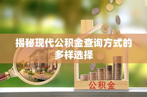 都昌揭秘现代公积金查询方式的多样选择