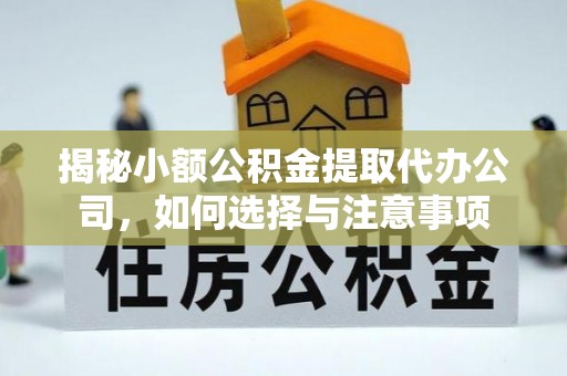 都昌揭秘小额公积金提取代办公司，如何选择与注意事项